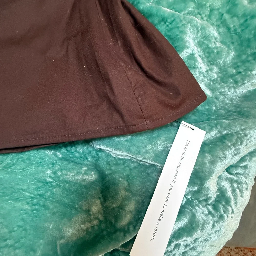 Elegant Brown One-Shoulder Top - Picture 7 of 8